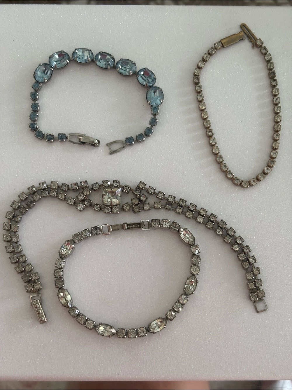 Lot of Vintage Rhinestone Bracelets